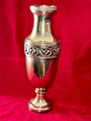 Jarrón Metal Plateado