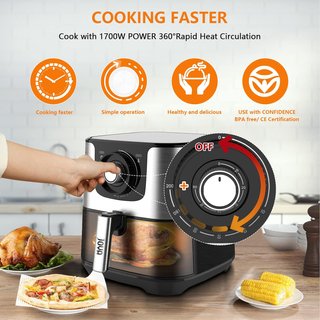 JOYA Freidora sin Aceite 5.5L XXL Freidora 1700W