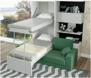 LITERA ABATIBLE 90X190 CON SOFÁ Y ARCÓN PLUS LVMR8