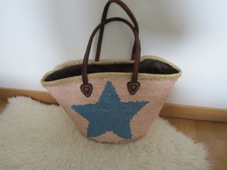 Capazo lentejuelas rosa