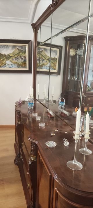 Salón comedor completo madera maciza 