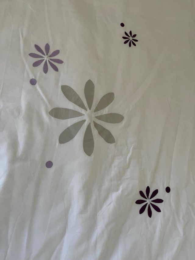 Edredón cuna blanco bordado