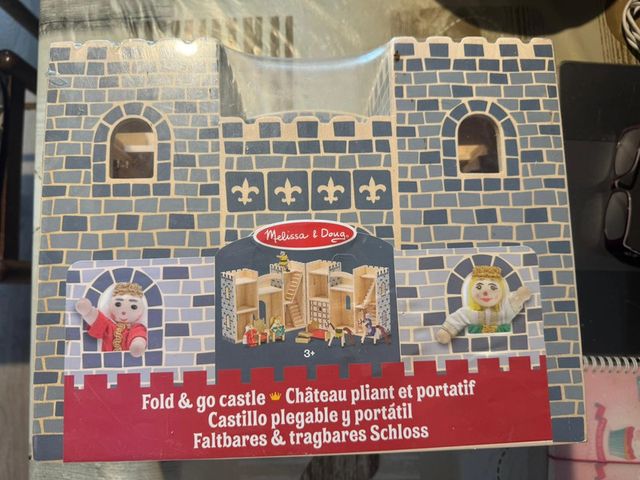 Castello Medievale Pieghevole In Legno Melissa & Doug - Giocattolo Educativo Per Bambini, Con Ponte Levatoio E Torretta
