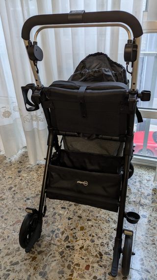 Andador carro de la compra con asiento y plegable