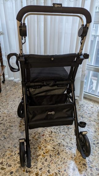 Andador carro de la compra con asiento y plegable