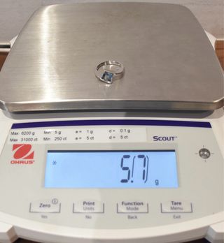 SORTIJA DE ORO BLANCO 18K/5.7Gr