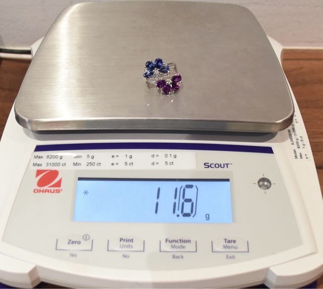 SORTIJA DE ORO BLANCO 18K/11.6Gr