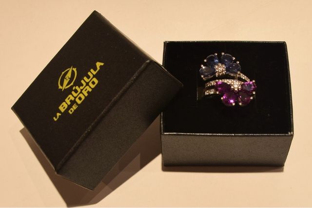 SORTIJA DE ORO BLANCO 18K/11.6Gr