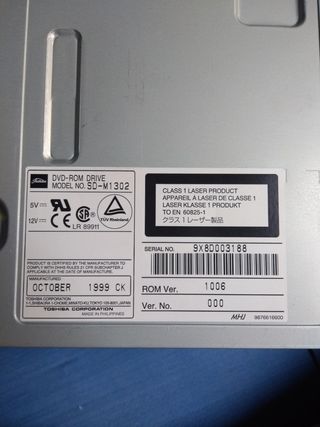 Grabadora CD, Lector DVD, Lector CD