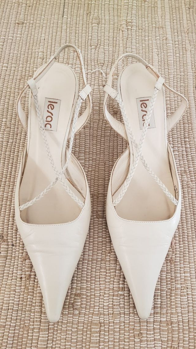 Zapato salón beige fiesta