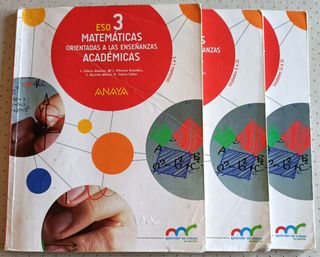 Libros de texto 3°ESO matemáticas