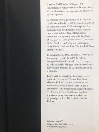 La Bailarina y el Inglés, LIBRO, Emilio Calderón
