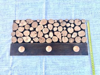 Perchero artesanal de encina