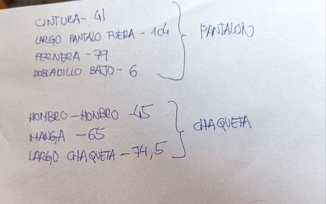 Traje chaqueta hombre