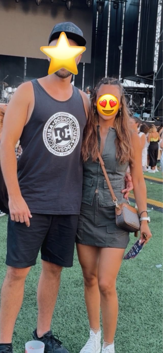 Conjunto falda chaleco zara para festivales 