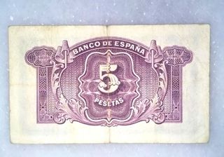 COLECCIONISMO. BILLETE CINCO PESETAS ESPAÑA.💵🇪🇸