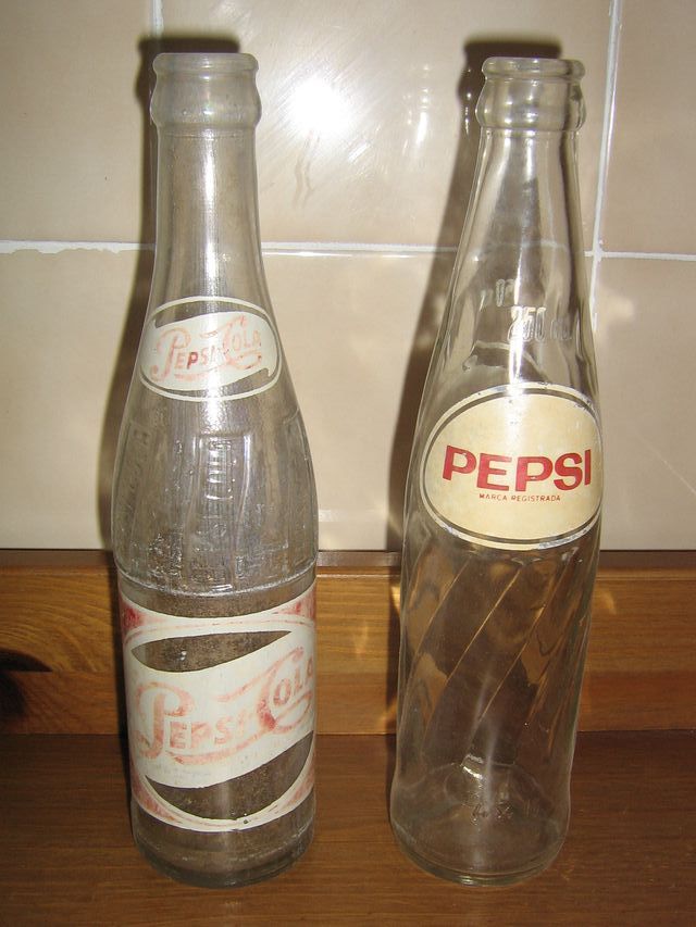Botellas de cristal de Pepsi Cola (Albacete capita