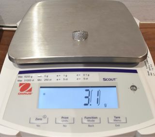 SORTIJA DE ORO BLANCO 18K/3.1Gr