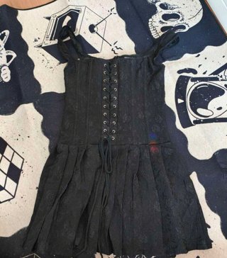 Vestido Negro Con Corpiño