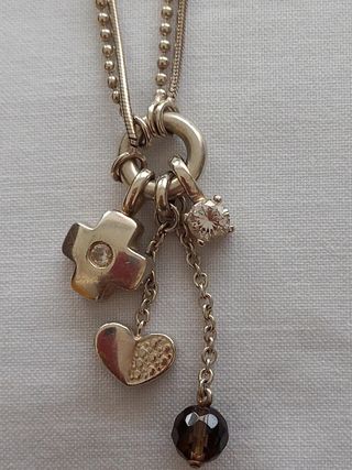 Cadena y pendientes plata