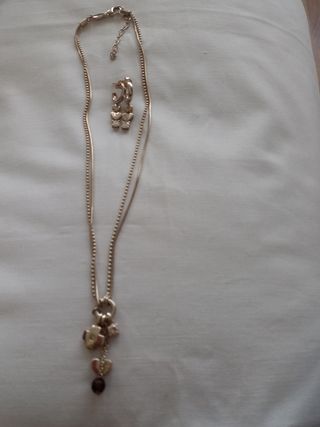 Cadena y pendientes plata