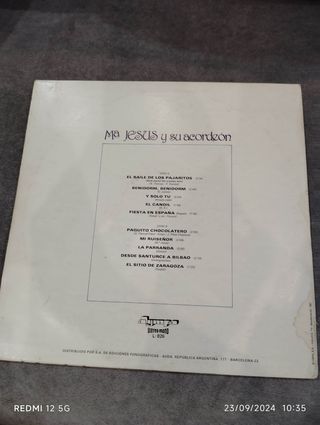 Vinilo de María Jesús y su acordeon