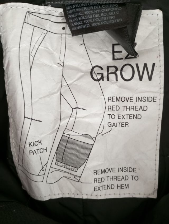 Pantalón ski North Face original negro