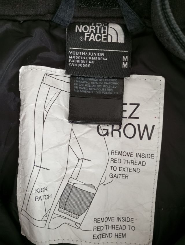 Pantalón ski North Face original negro