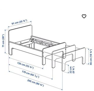 Cama blanca extensible Ikea