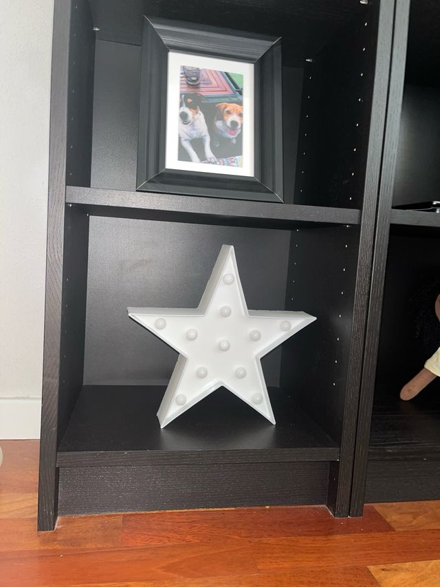 adorno estrella luz cálida