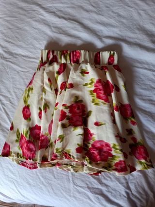 Falda estampado flores verano T-S