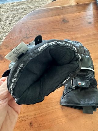Guantes moto gore-tex/piel