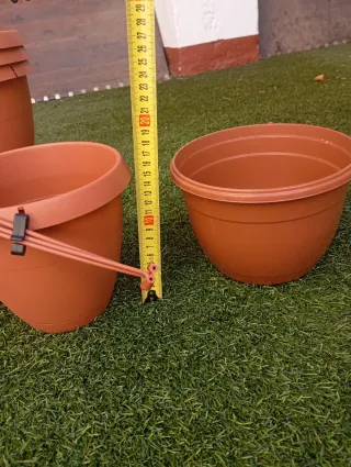 MACETAS PLÁSTICO COLGANTES NUEVAS