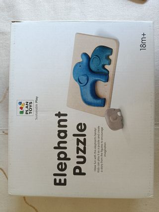 Puzzle encajable elefantes ( ecológico)