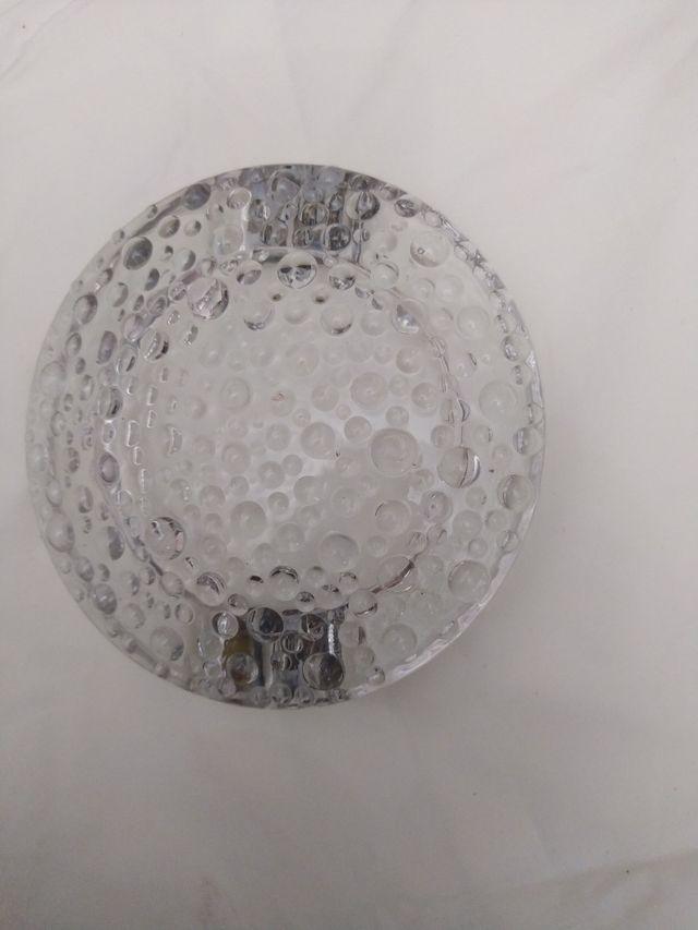 Cenicero cristal de murano y plata