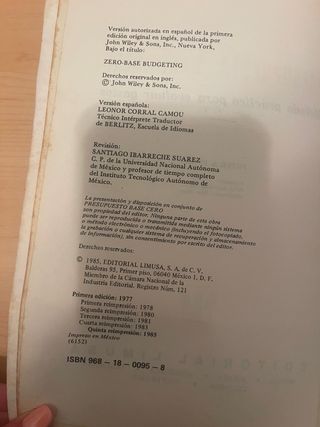 Libro presupuesto base cero