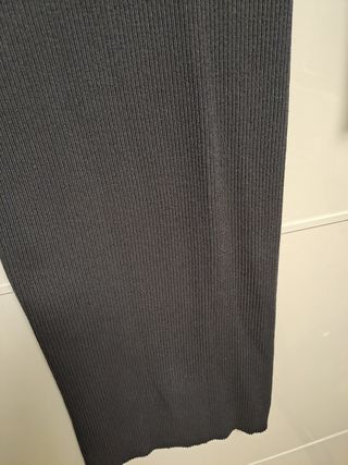 Vestido canalé punto largo H&M