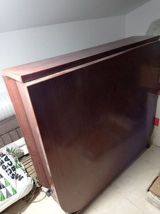 Tavolo in formica marrone vintage