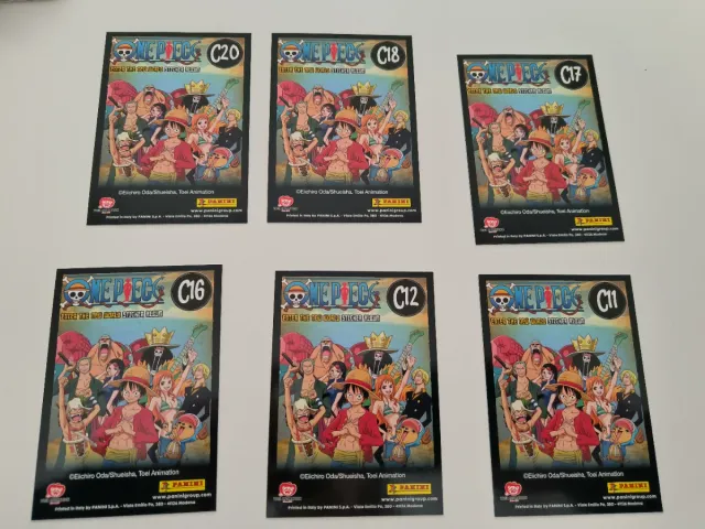 Cromos One Piece, estampas, stickers