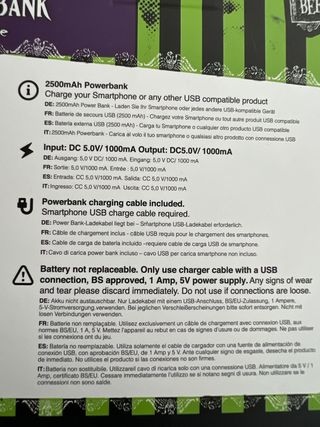 (NUEVO) Powerbank cargador 2500 mAh Beetlejuice