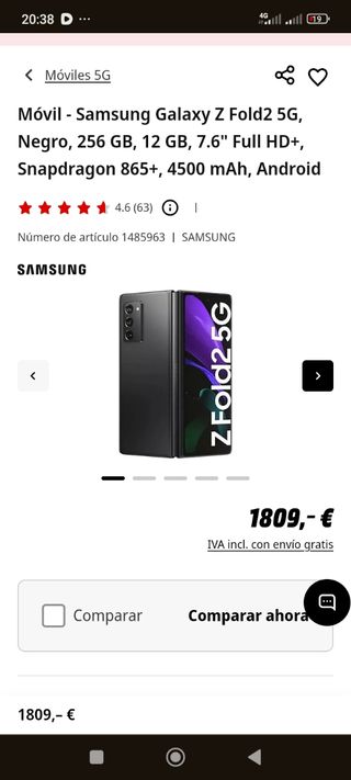 SAMSUNG GALAXY FOLD2 5G 256GB