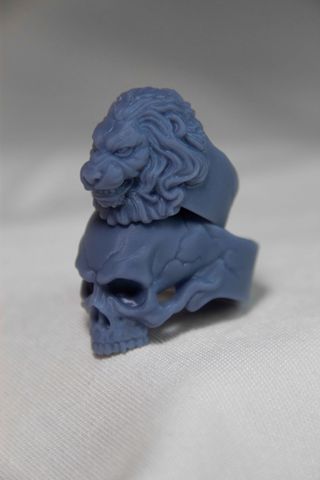 Anillo Cráneo Impreso en 3D