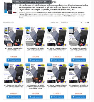 Kit solar nevera uso diario verano