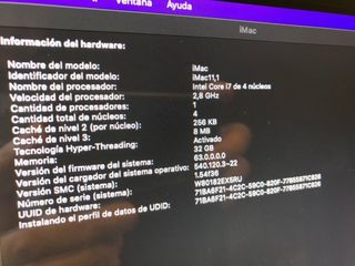 Apple iMac 27" i7 2,8GHz 16gb RAM SSD 1TB Monterey