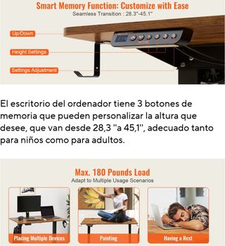 Mesa elevable eléctrica escritorio NUEVA