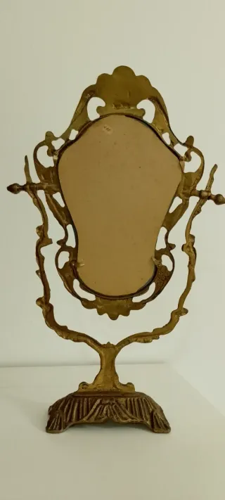 Espejo de bronce tocador vintage