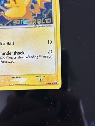 Carta dei pokemon Pikachu 50 HP