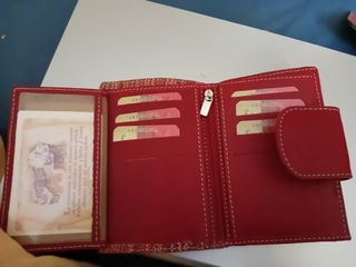 Cartera-billetero-monedero de piel