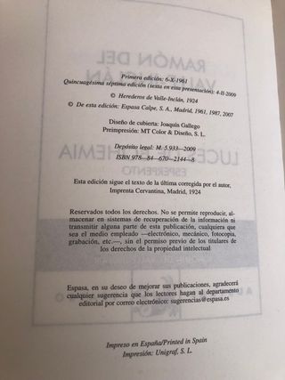 Libro Luces de bohemia