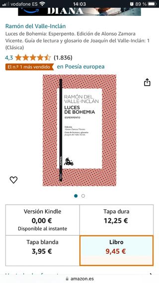 Libro Luces de bohemia